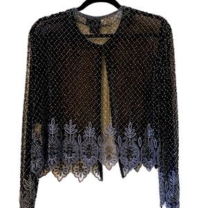 Marina by Marina Bresler. Shear beaded jacket Size small.